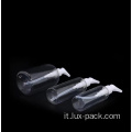 Fabbrica da 100 ml 250 ml da 500 ml Pompa di lozione cosmetica rotonda trasparente e bottiglia di plastica per shampoo